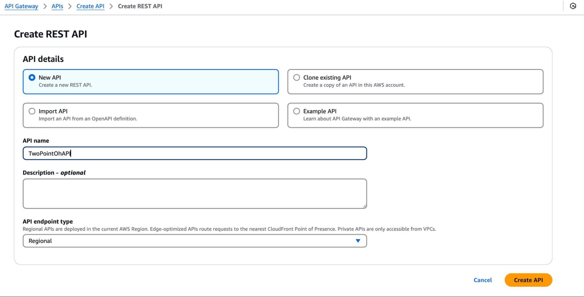 create REST API